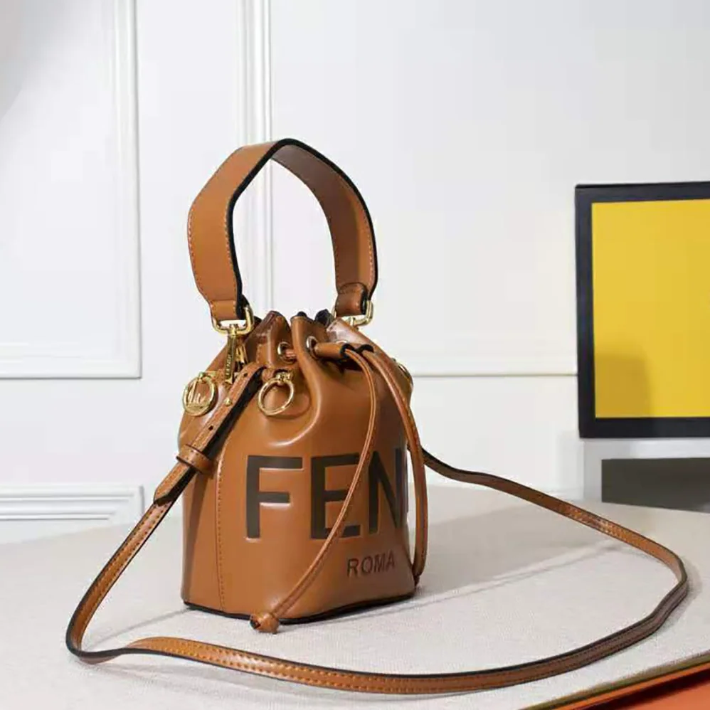 Fendi Mon Tresor Leather Mini Bag for Women in Brown