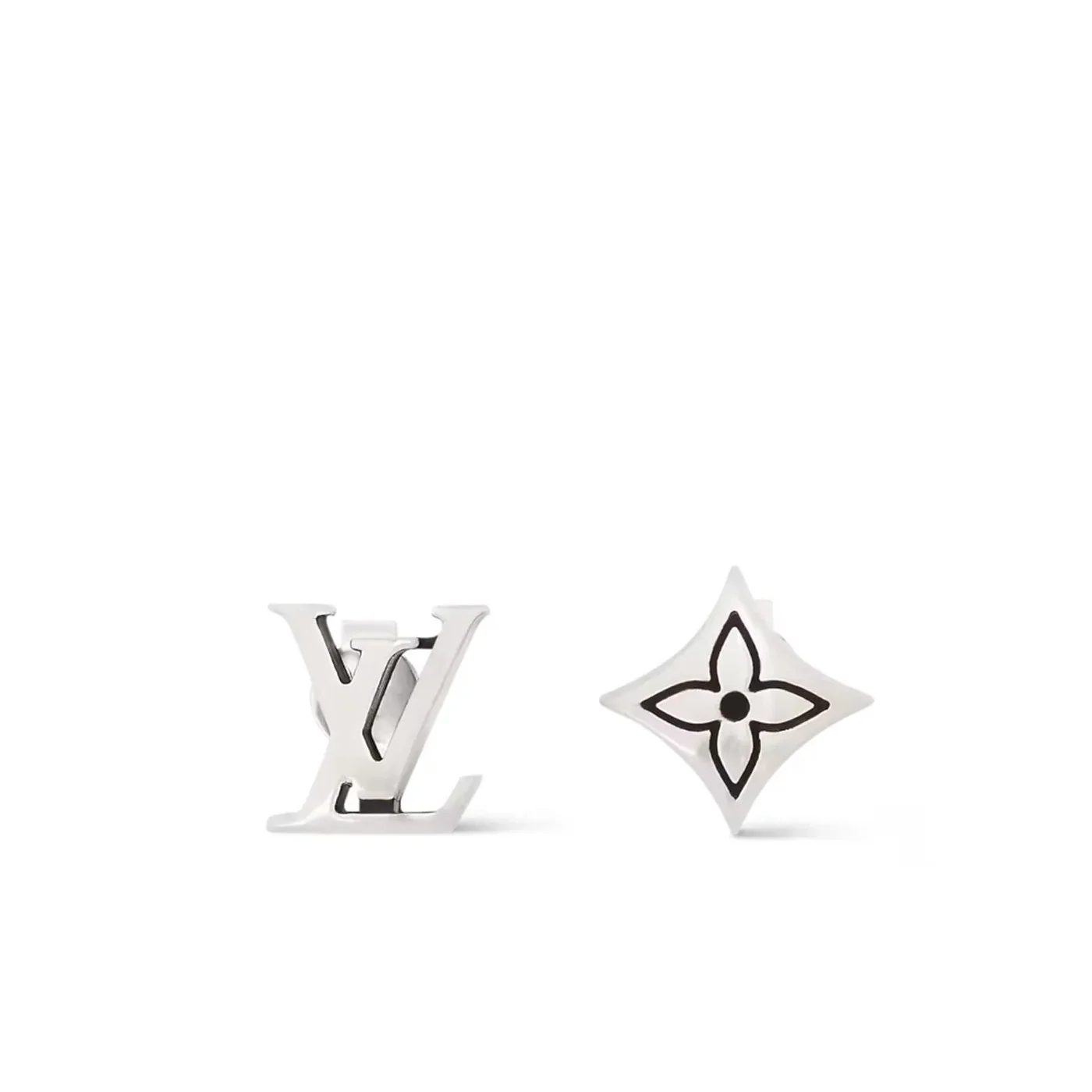 Louis Vuitton Iconic Earrings Silver in Toned