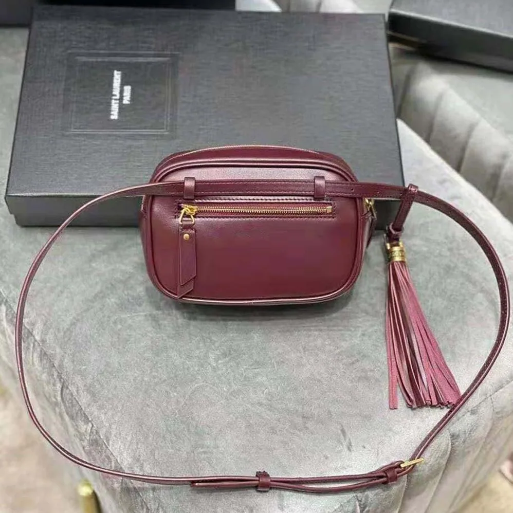 Saint Laurent YSL Lou Belt Bag in Matelasse Leather for Women in Maroon Saint Laurent YSL Lou Belt Bag in Matelasse Leather for Women in Maroon