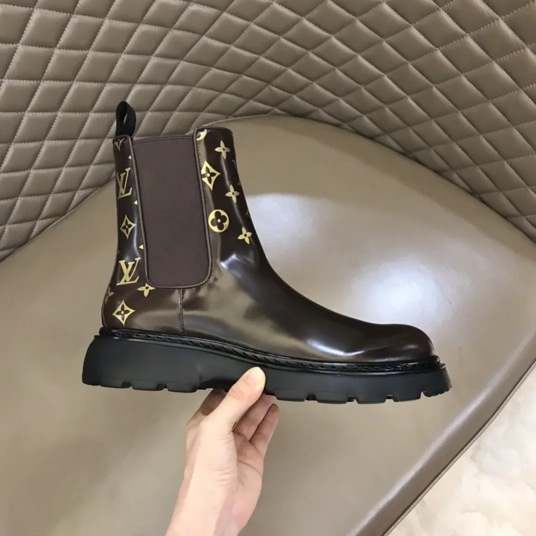 Louis Vuitton LV Bold Chelsea Boots Monogram Flower Brown 1A9FEI Louis Vuitton LV Bold Chelsea Boots Monogram Flower Brown 1A9FEI