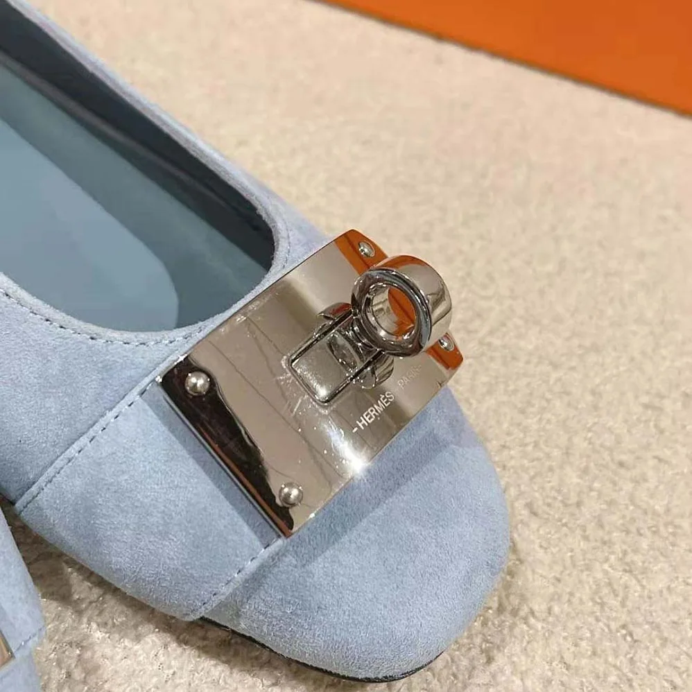 Hermes Innocente Slingback in Suede Goatskin-H241158Z for Women