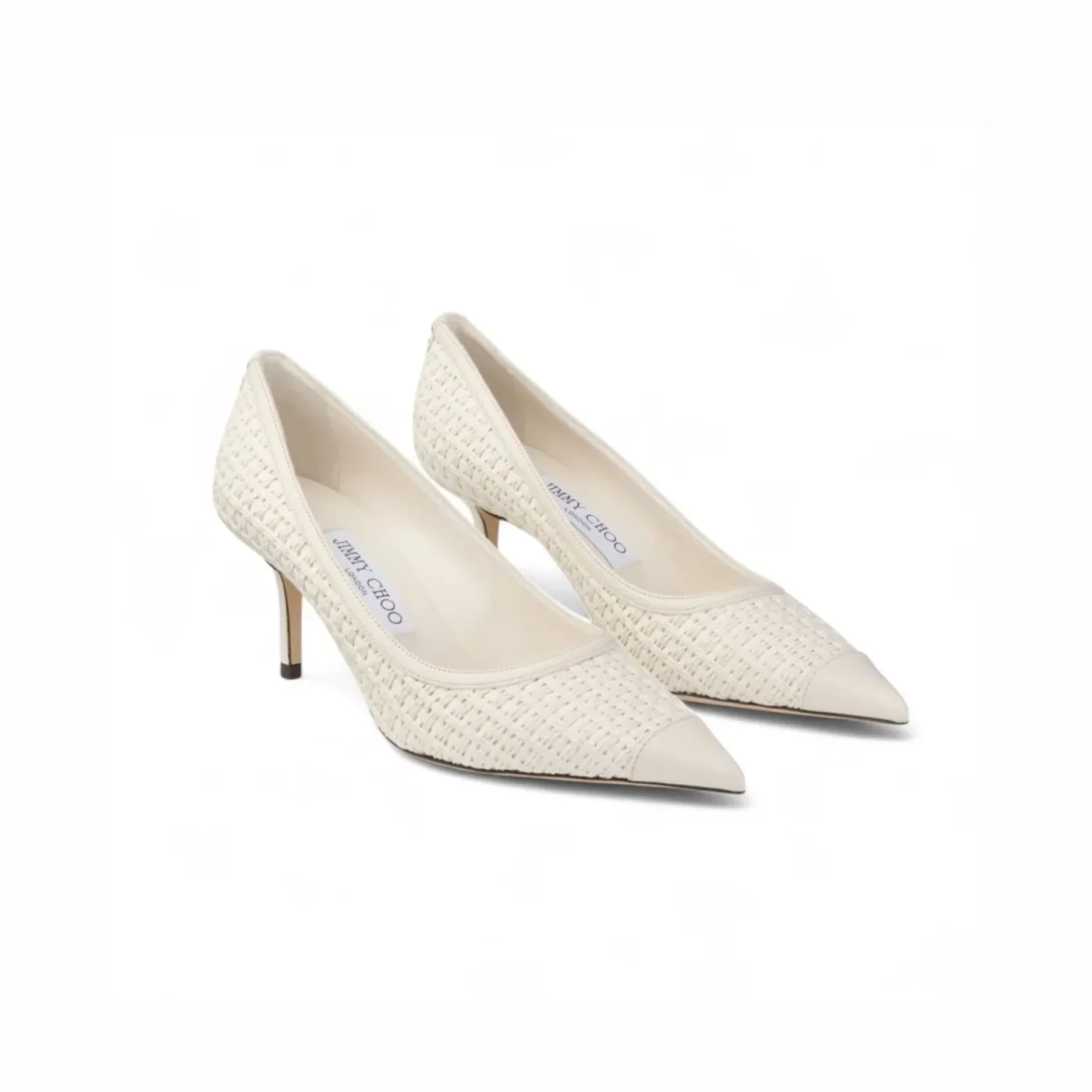 Jimmy Choo Love 65 Raffia And Leather Pumps Latte LOVE65JVZ Jimmy Choo Love 65 Raffia And Leather Pumps Latte LOVE65JVZ