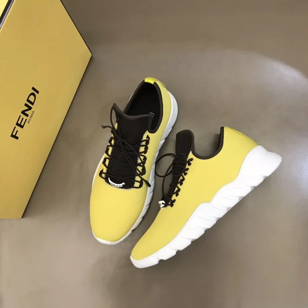 Fendi FD Faster Trainers Yellow Fendi FD Faster Trainers Yellow