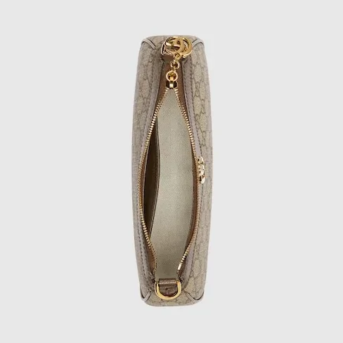 Gucci Ophidia Small Shoulder Bag / Beige/ Dark Brown Gold Hardware