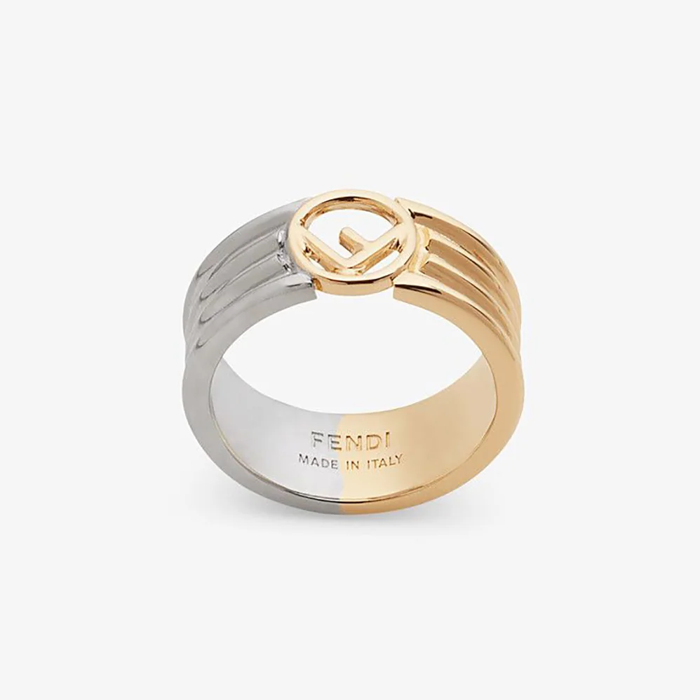 Fendi F is Fendi Gold and Palladium Ring for Women