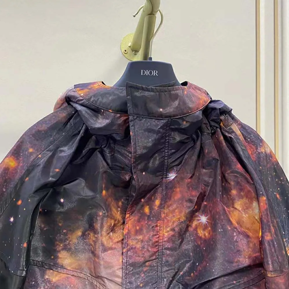 Dior Hooded Blouson Multicolor Technical Fabric for Men