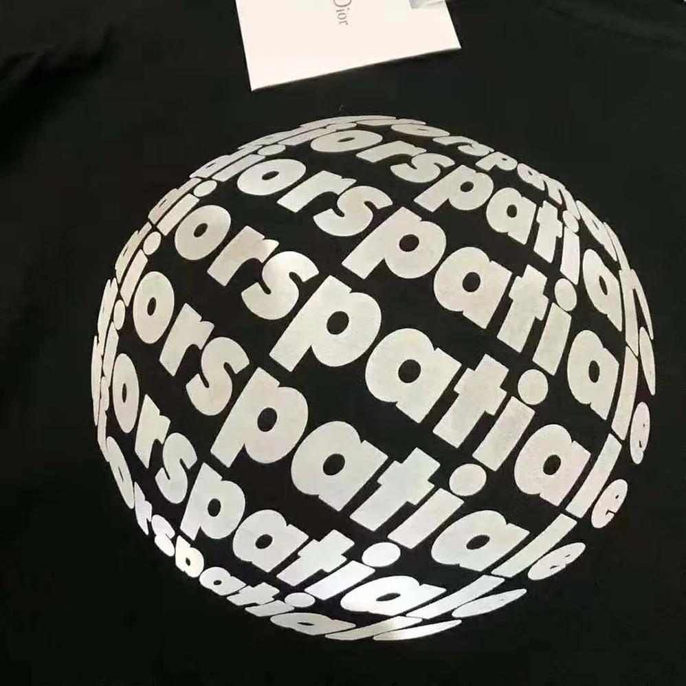 Dior Dior Spatial T-shirt Black Cotton Jersey and Linen for Men