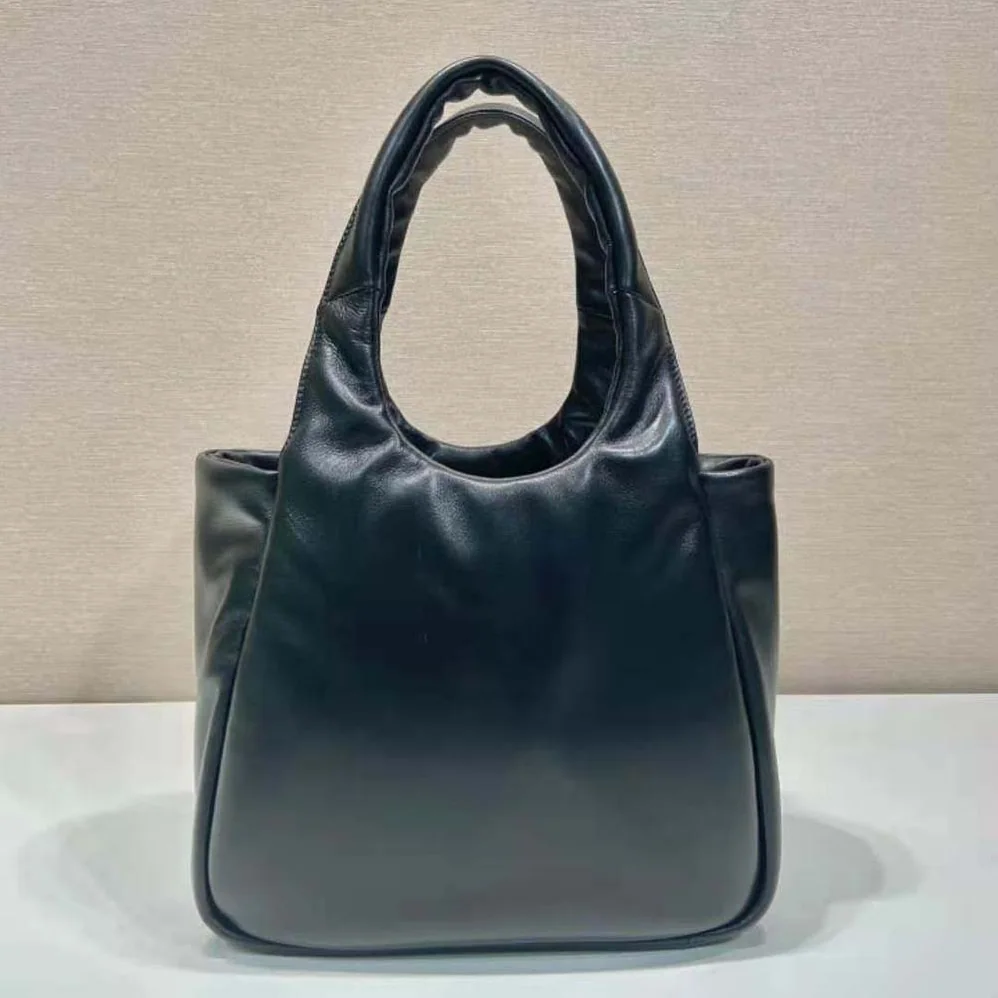Prada Medium Padded Prada Soft Nappa Leather Bag for Women in Black Prada Medium Padded Prada Soft Nappa Leather Bag for Women in Black