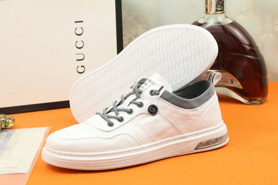 Jieshou x Gucci Sneakers Breathable Spring Autumn Winter White And Gray for Men Jieshou x Gucci Sneakers Breathable Spring Autumn Winter White And Gray for Men