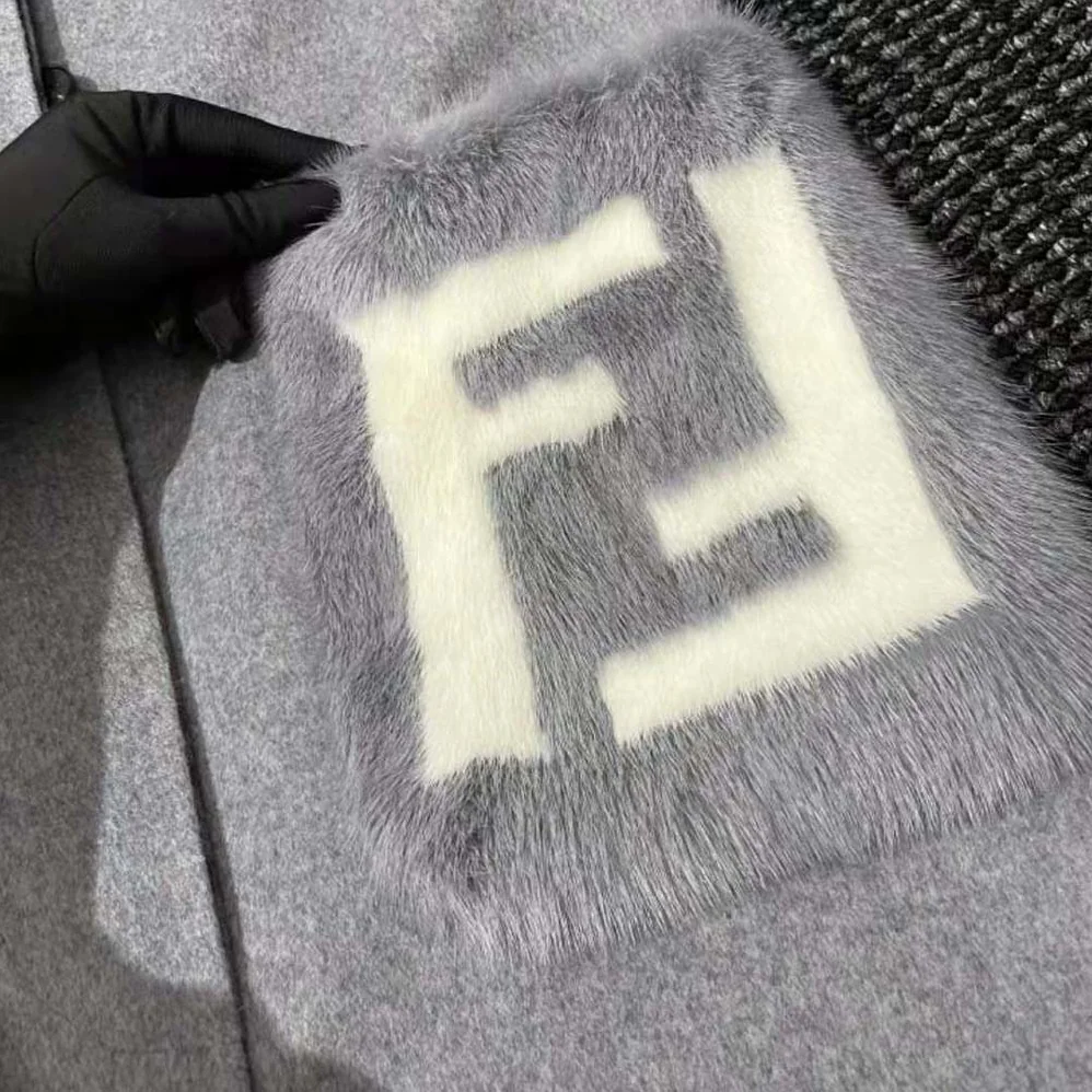 Fendi Coat Gray Wool Overcoat for Women Fendi Coat Gray Wool Overcoat for Women