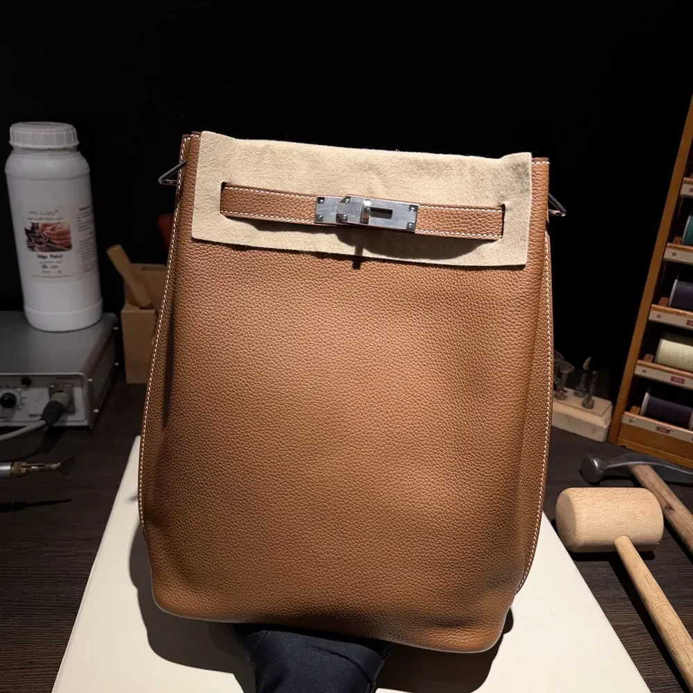 Hermes Togo So Kelly 22 Palladium Hardware for Unisex in Brown