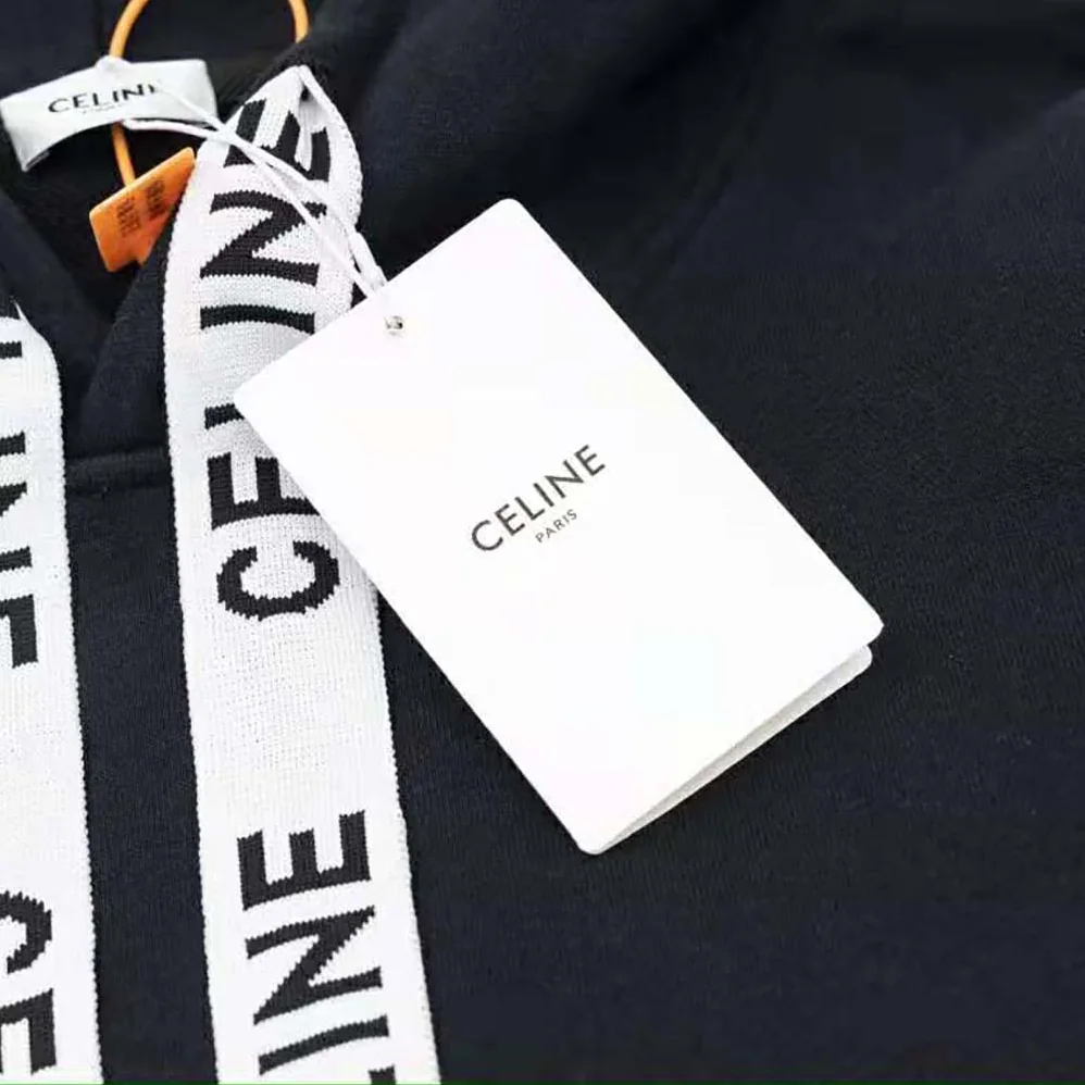 Celine Loose Hooded Sweatshirt in Cotton Fleece for Women