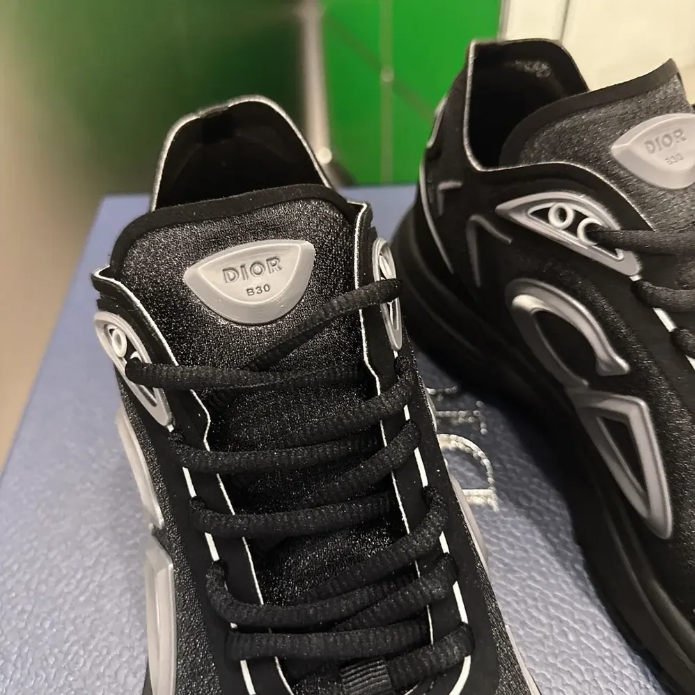 Dior B30 Countdown Tech Sneaker Black Semi-Transparent N3O Nylon for Unisex Dior B30 Countdown Tech Sneaker Black Semi-Transparent N3O Nylon for Unisex