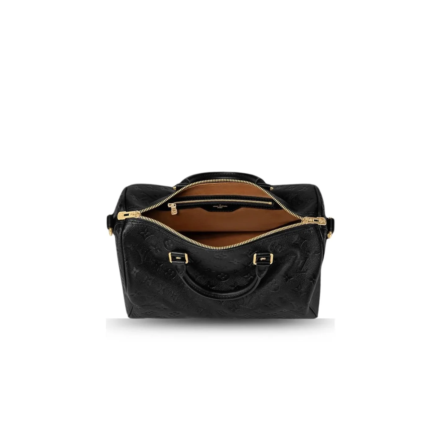 Louis Vuitton Speedy Soft 30 Top Handle Bag / Black Monogram Empreinte Gold Hardware