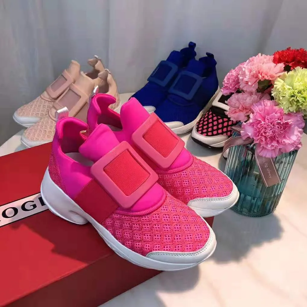 Roger Vivier Viv' Run Sneakers for Women in Rose