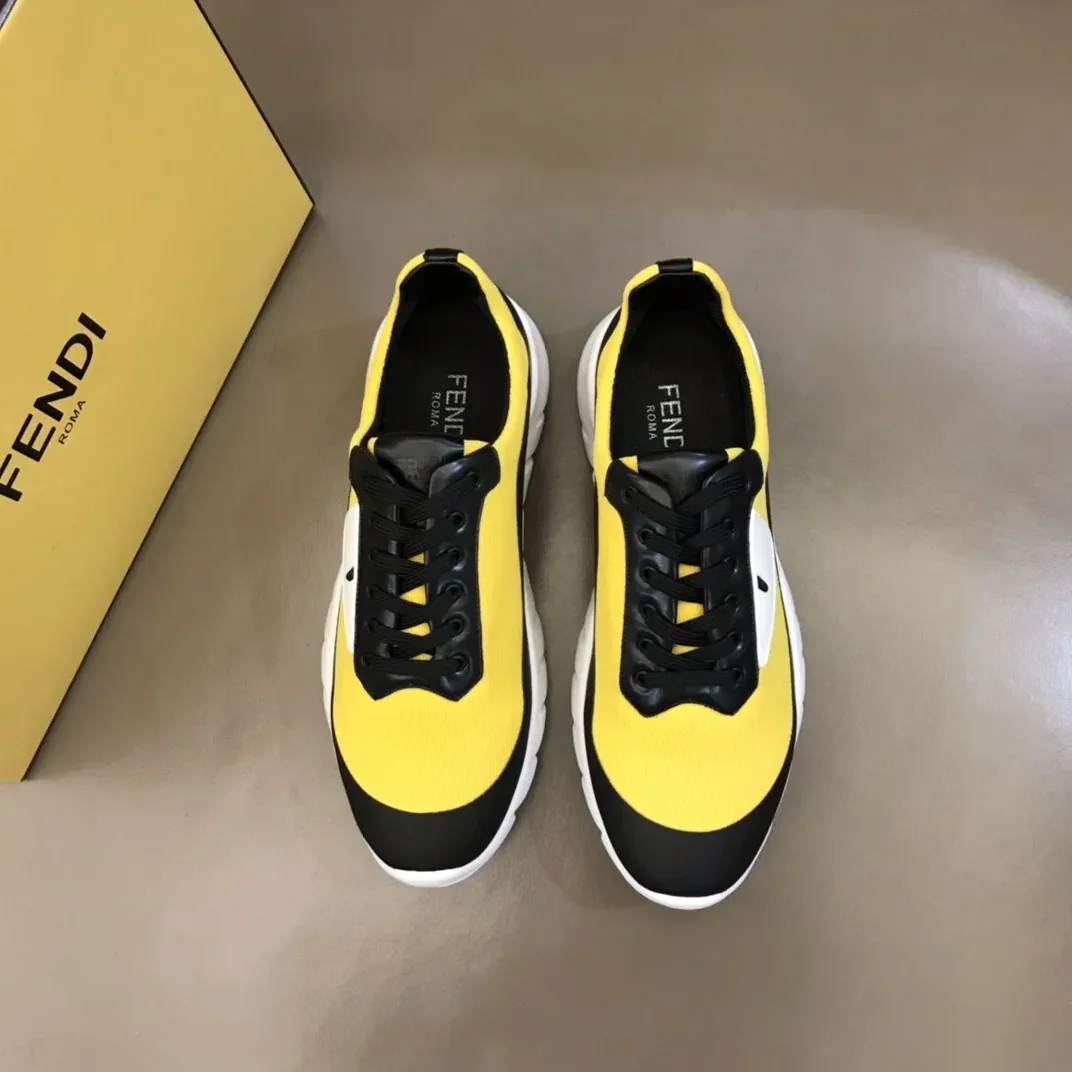 Fendi Force Black in Yellow Sneakers Fendi Force Black in Yellow Sneakers