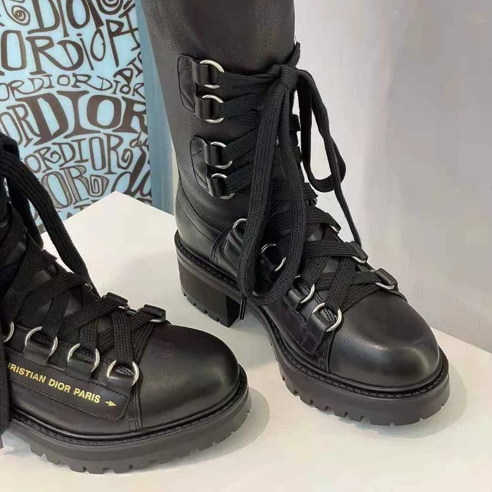 Dior D-Doll Thigh Boot Black Lambskin for Women