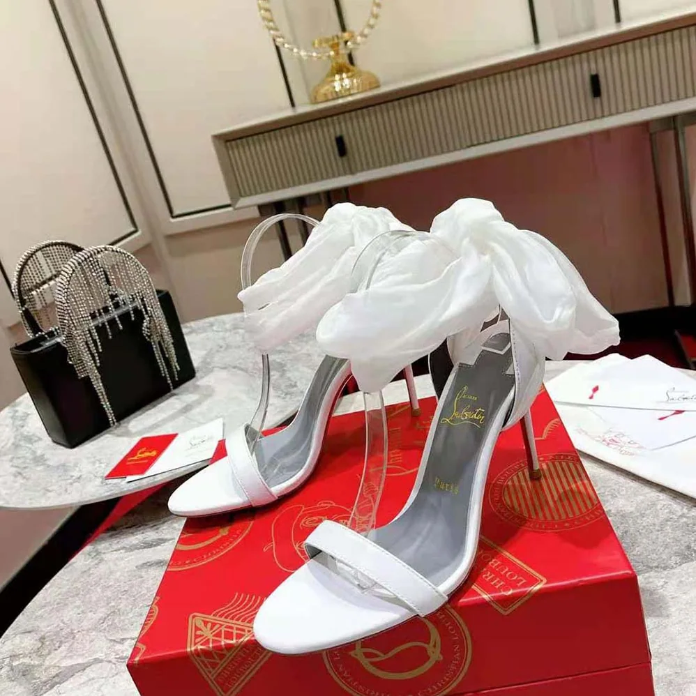 Christian Louboutin Sandale Du Désert 100 mm Heel Height for Women in White