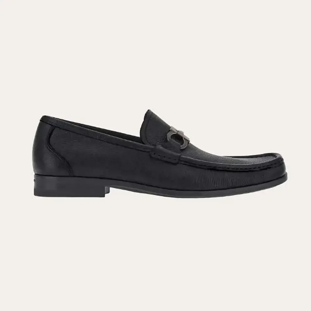 Salvatore Ferragamo Moccasin with Gancini Ornament for Men Salvatore Ferragamo Moccasin with Gancini Ornament for Men