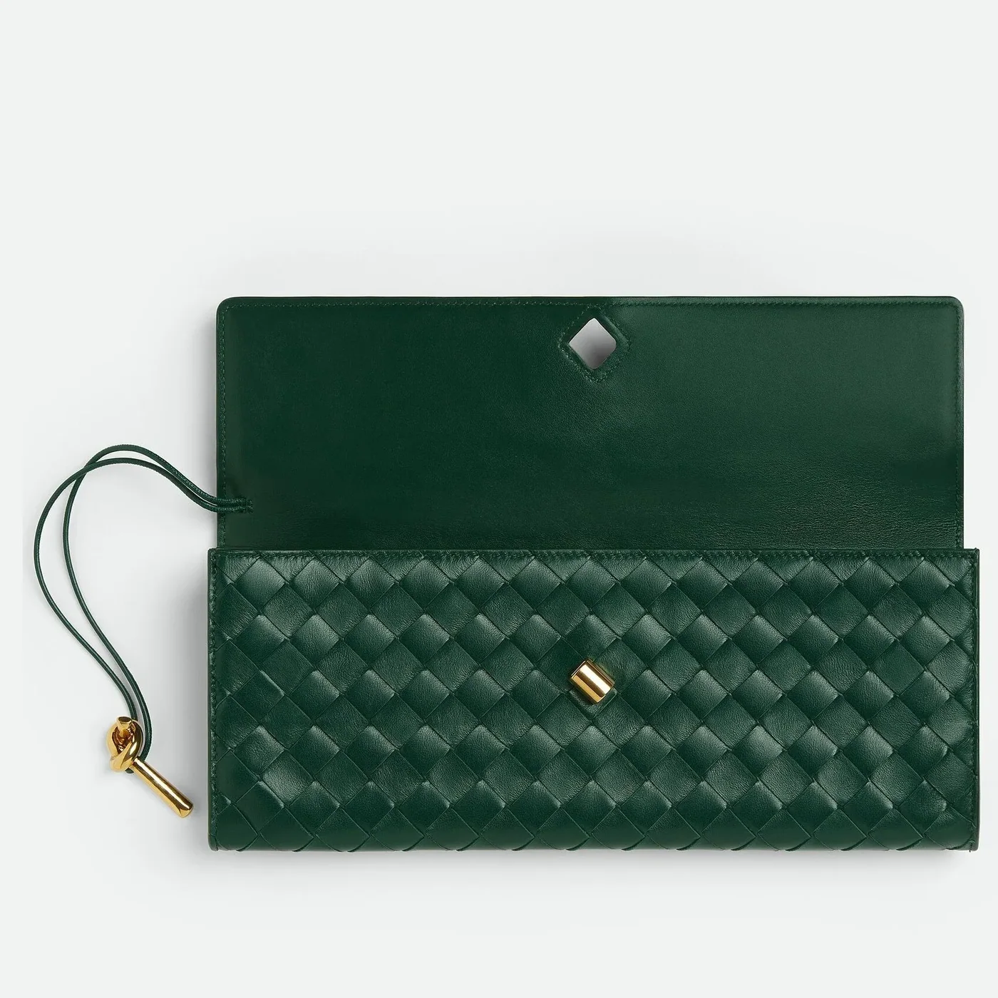 Bottega Veneta Andiamo Clutch Emerald Green /