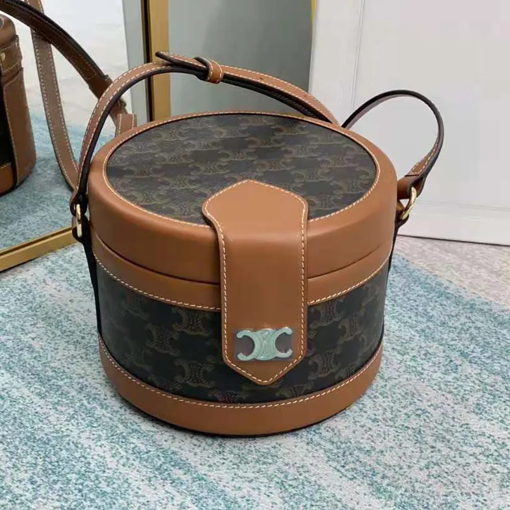 Celine Medium Tambour Bag in Triomphe Canvas for Women