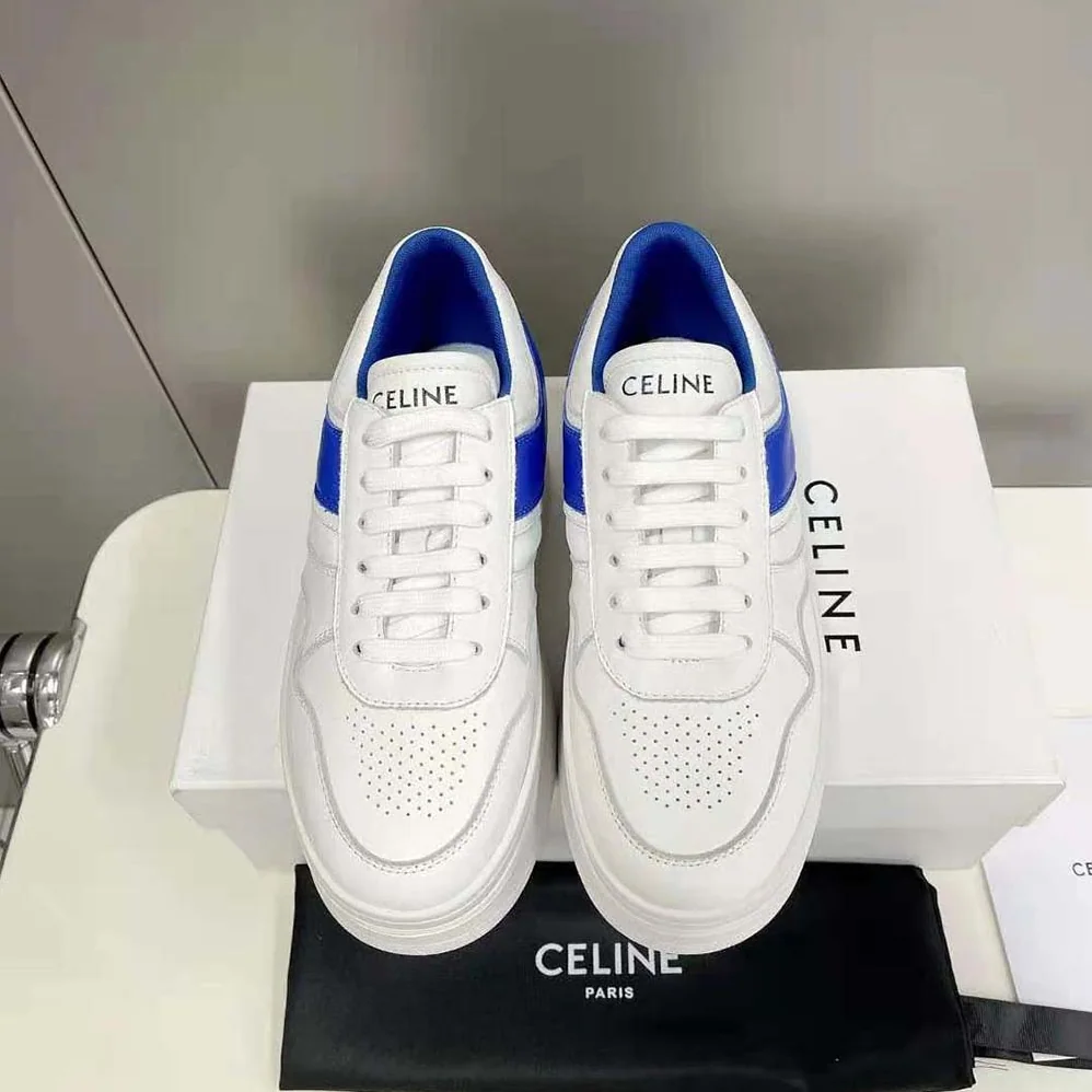 Celine Block Sneakers with Wedge in Calfskin for Women