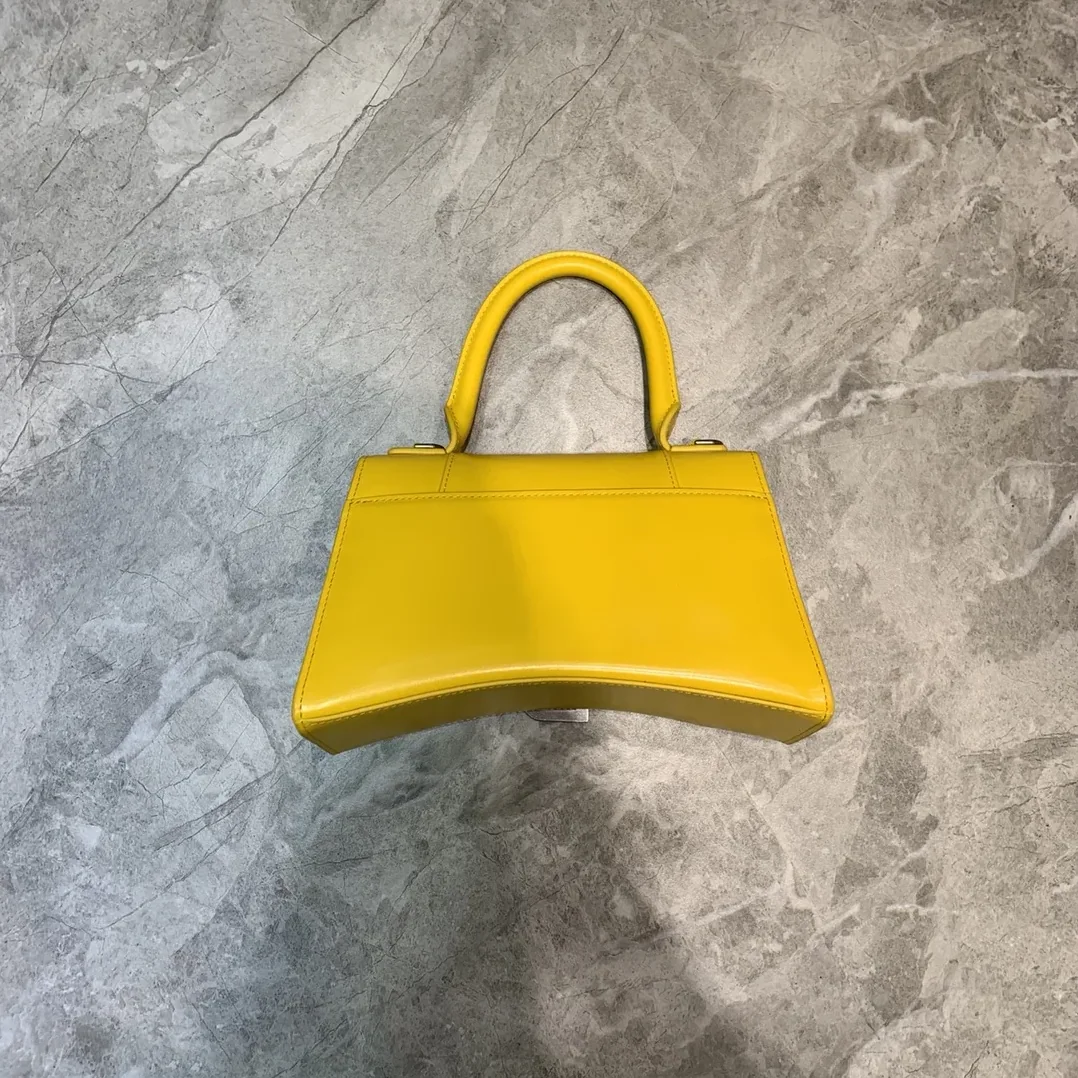 Balenciaga Hourglass Small Handbag In Yellow