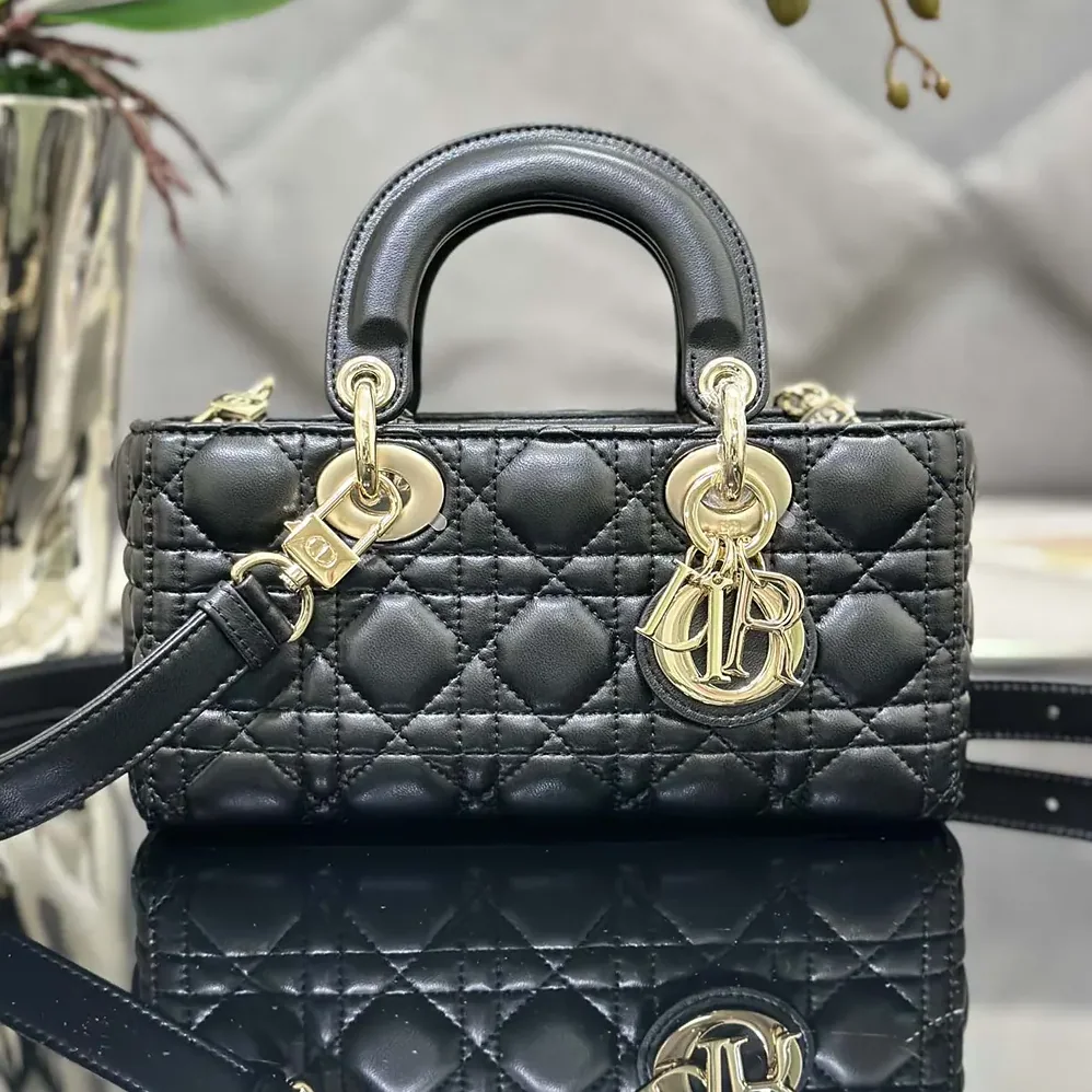 Dior Small Lady D-Joy Bag Black Cannage Lambskin for Women Dior Small Lady D-Joy Bag Black Cannage Lambskin for Women
