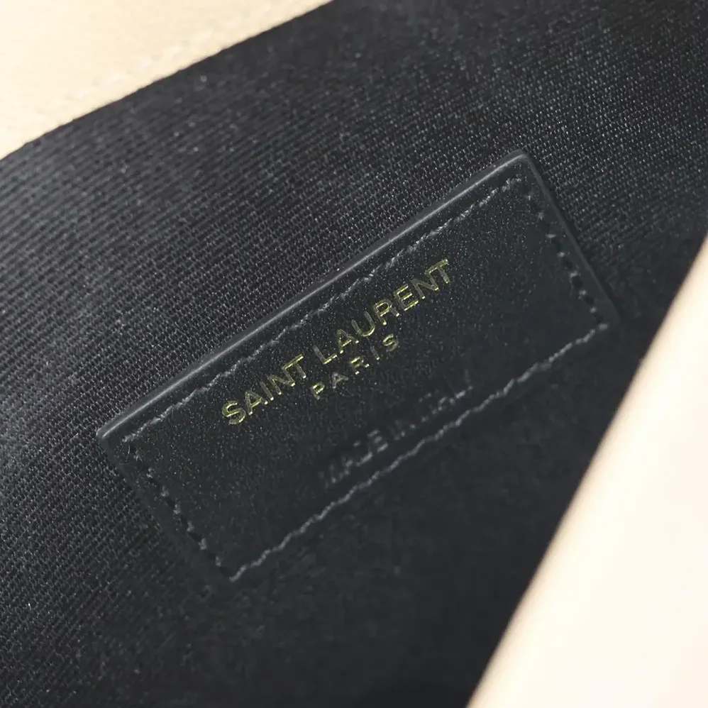 Saint Laurent YSL Uptown Pouch in Grain De Poudre Embossed Leather for Women