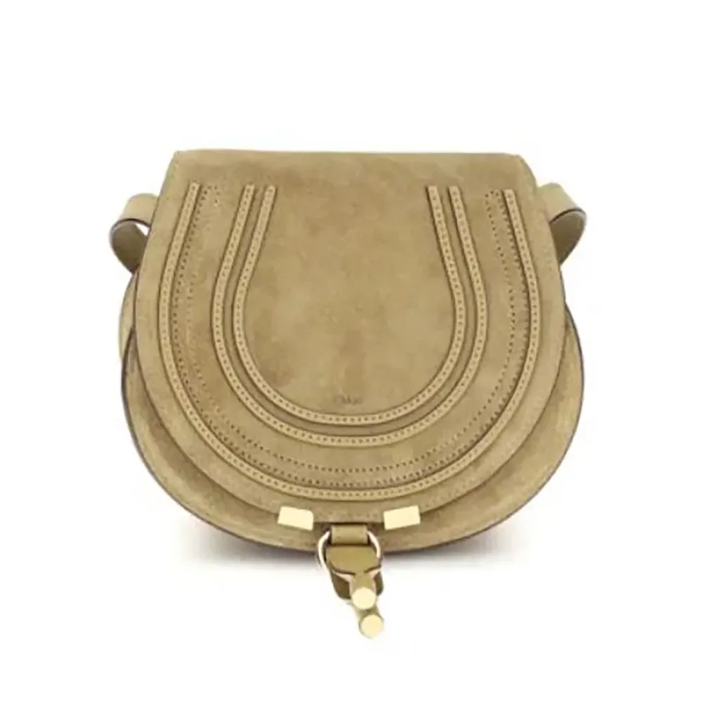 Chloe Marcie Small Shoulder Bag in Suede for Women in Neutral Chloe Marcie Small Shoulder Bag in Suede for Women in Neutral