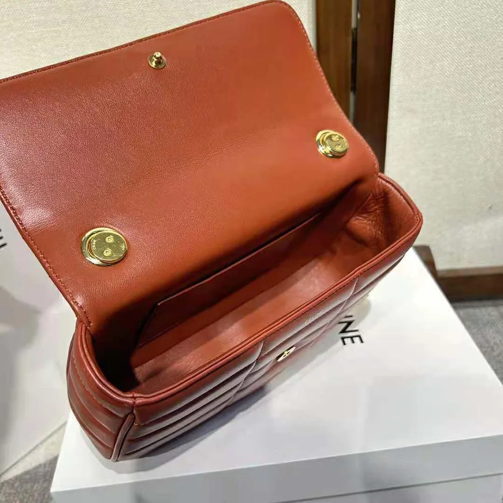 Celine Chain Shoulder Bag Matelasse Monochrome Celine in Quilted Goatskin for Women in Brown Celine Chain Shoulder Bag Matelasse Monochrome Celine in Quilted Goatskin for Women in Brown
