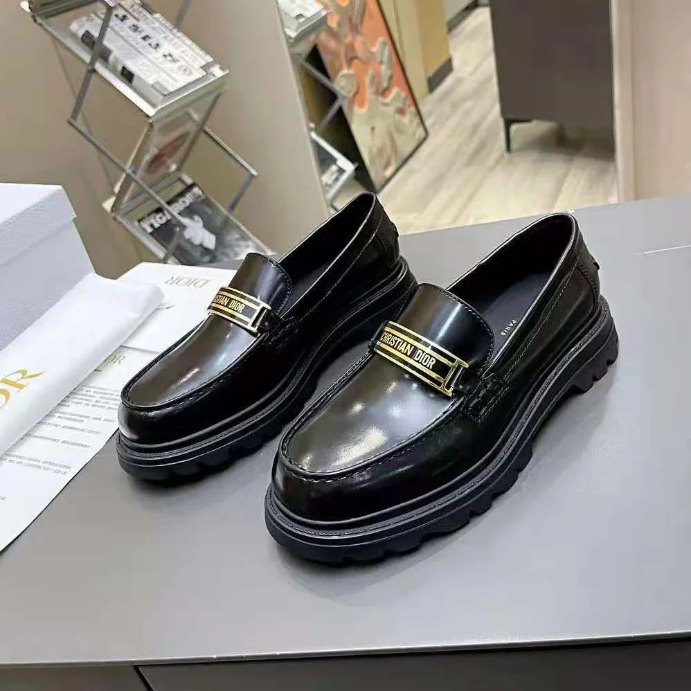 Dior Code Loafer Black Brushed Calfskin for Women Dior Code Loafer Black Brushed Calfskin for Women