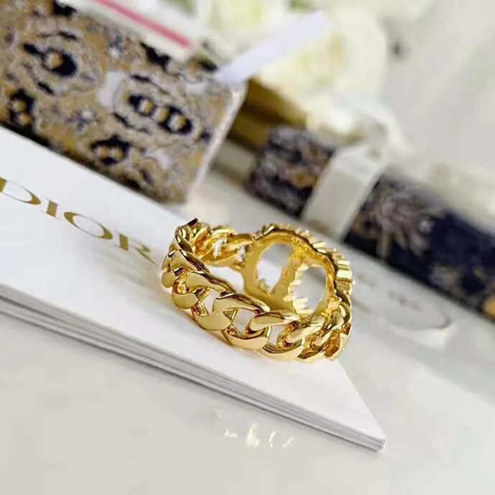 Dior Clair D Lune Ring Gold-Finish Metal and White Crystals for Women Dior Clair D Lune Ring Gold-Finish Metal and White Crystals for Women