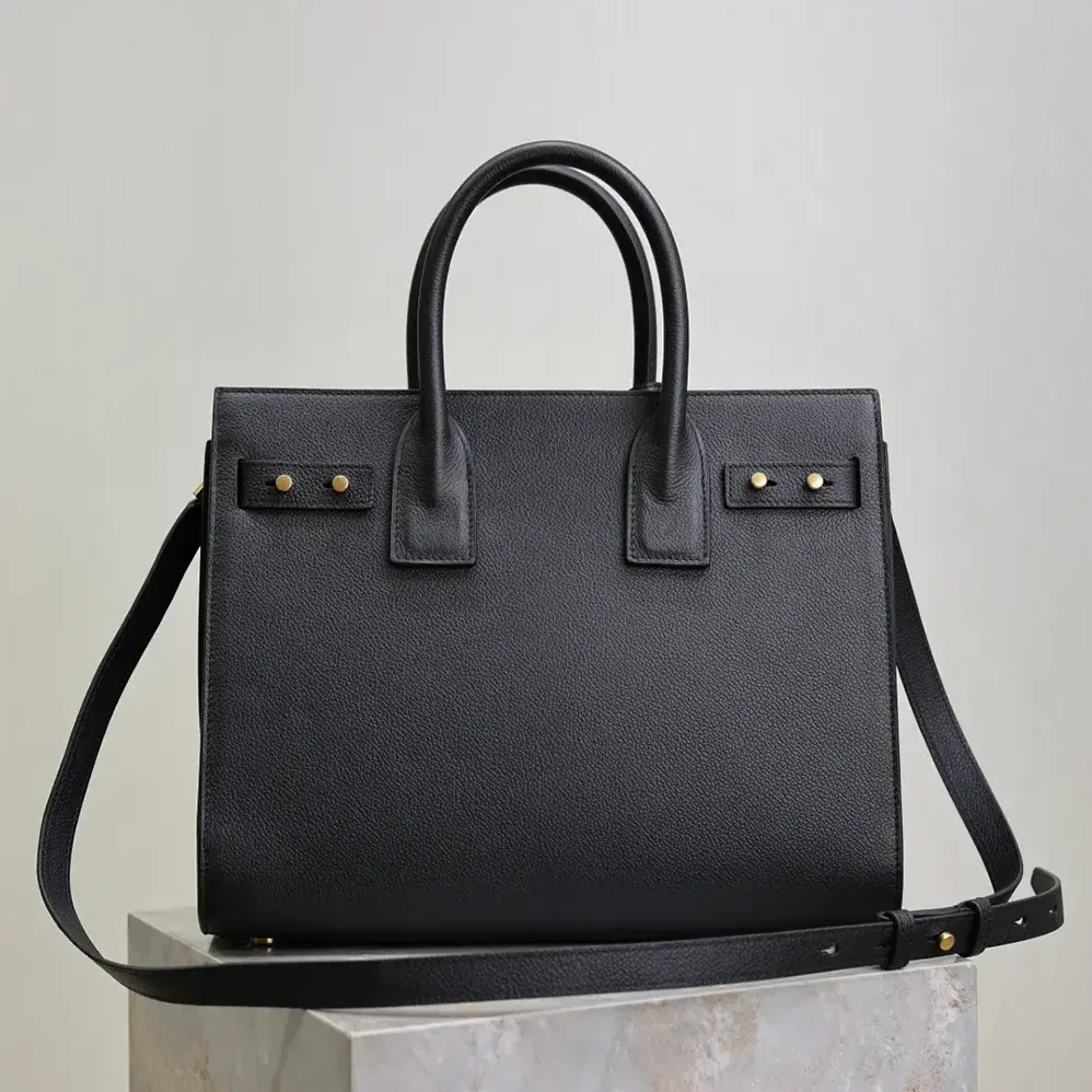 Saint Laurent YSL Small Sac De Jour In Supple Grained Leather for Women in Black