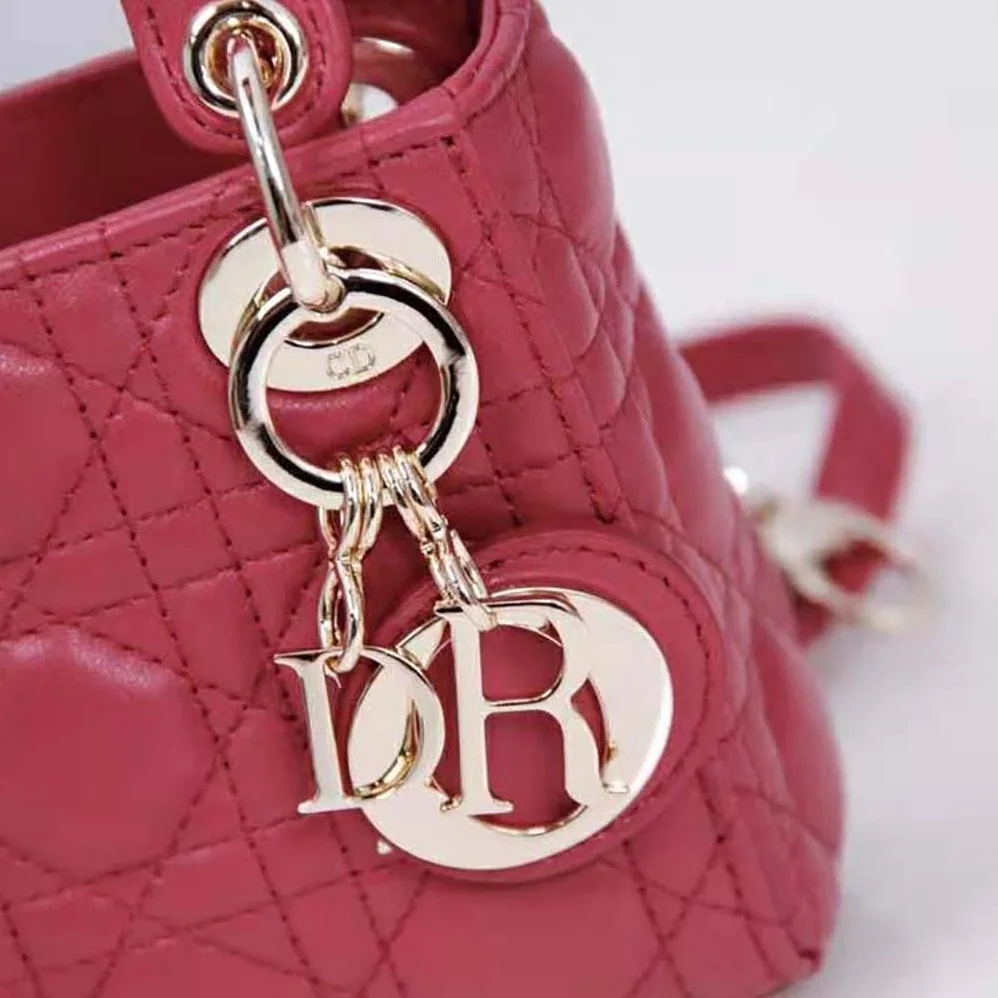 Dior Micro Lady Dior Bag Red Cannage Lambskin for Women Dior Micro Lady Dior Bag Red Cannage Lambskin for Women