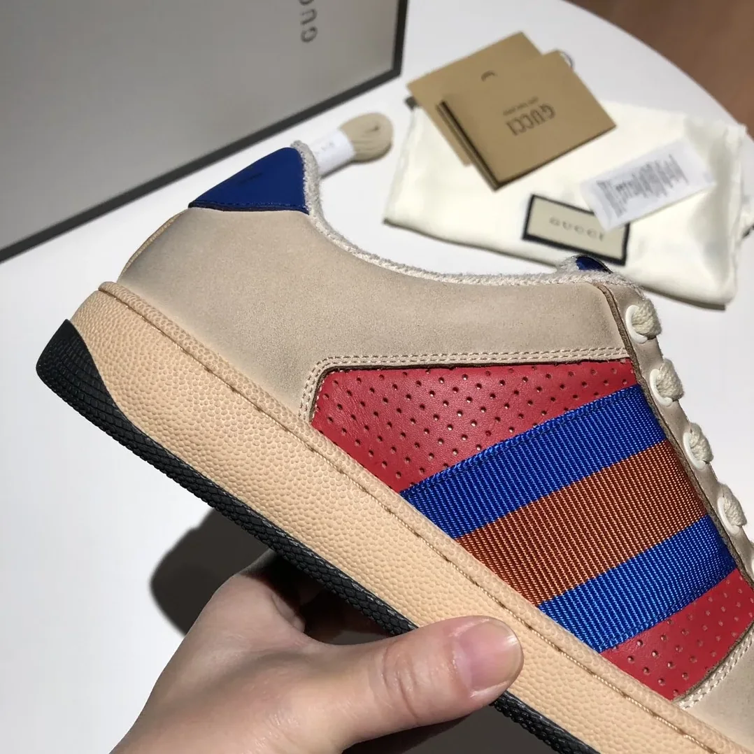 Gucci Screener Low for Men in Top White Red Blue Gucci Screener Low for Men in Top White Red Blue