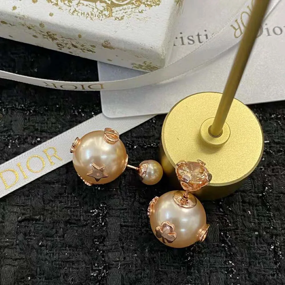 Dior Tribales Earrings Pink for Women in Finish Metal Dior Tribales Earrings Pink for Women in Finish Metal