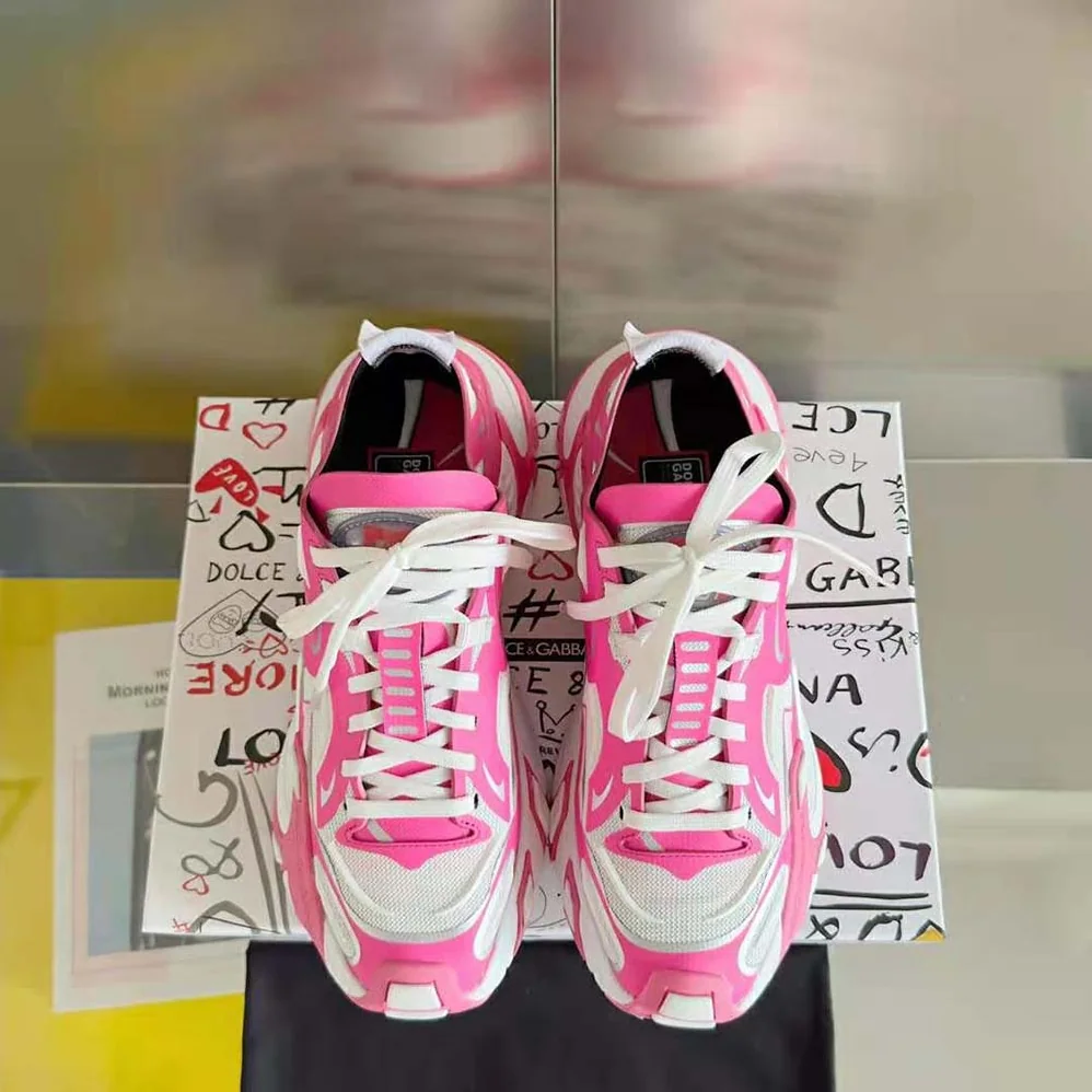 Dolce Gabbana D&G Technical Fabric Fast Sneakers for Women in Pink Dolce Gabbana D&G Technical Fabric Fast Sneakers for Women in Pink