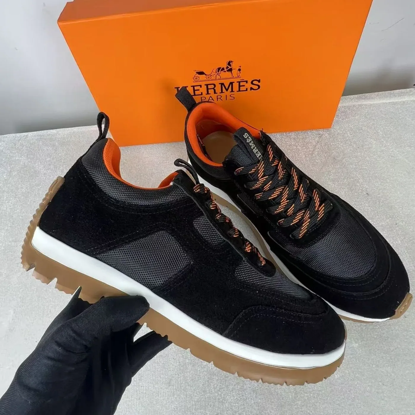 Hermes Jimmy Sneakers Black Hermes Jimmy Sneakers Black