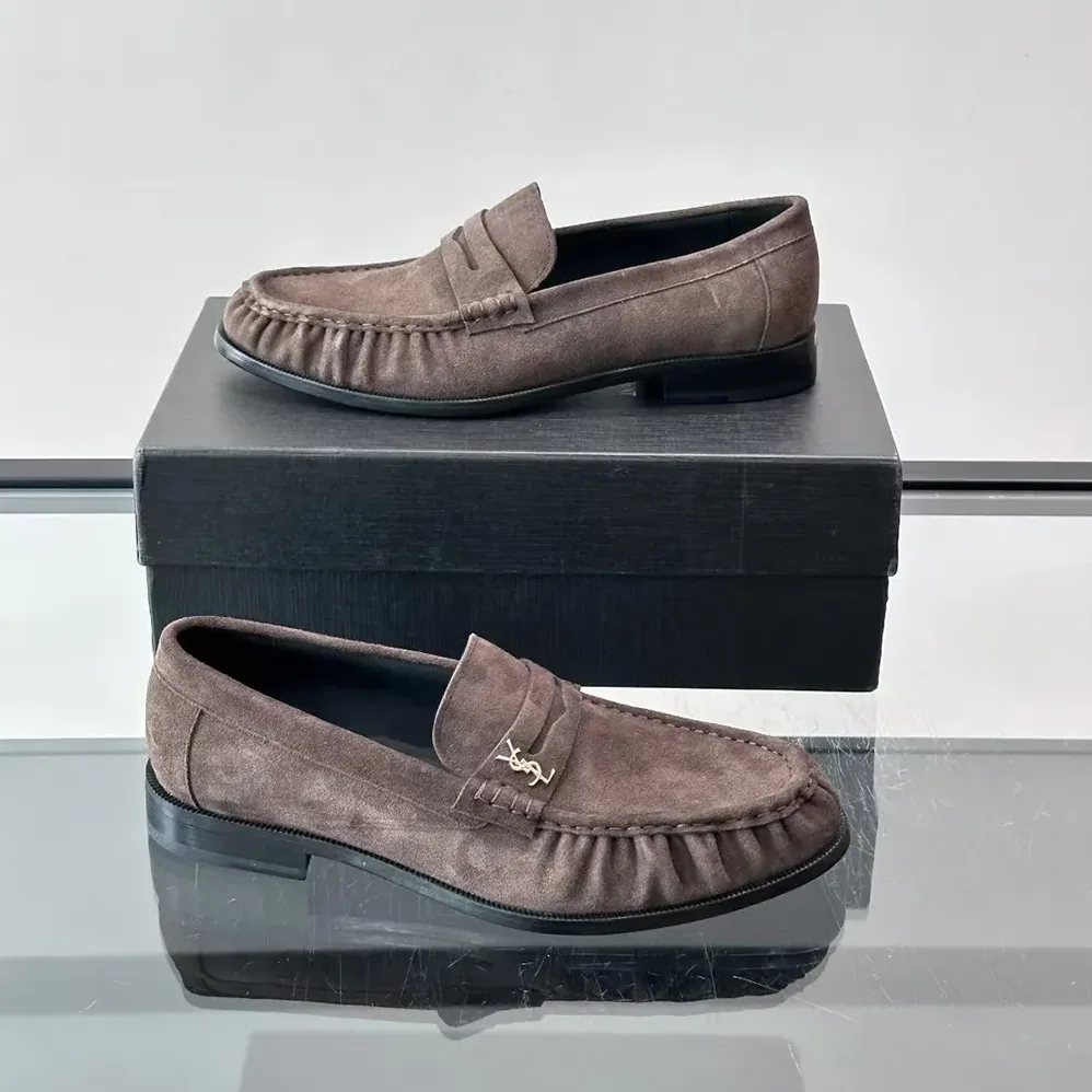 Saint Laurent YSL Le Loafer Supple in Suede for Unisex