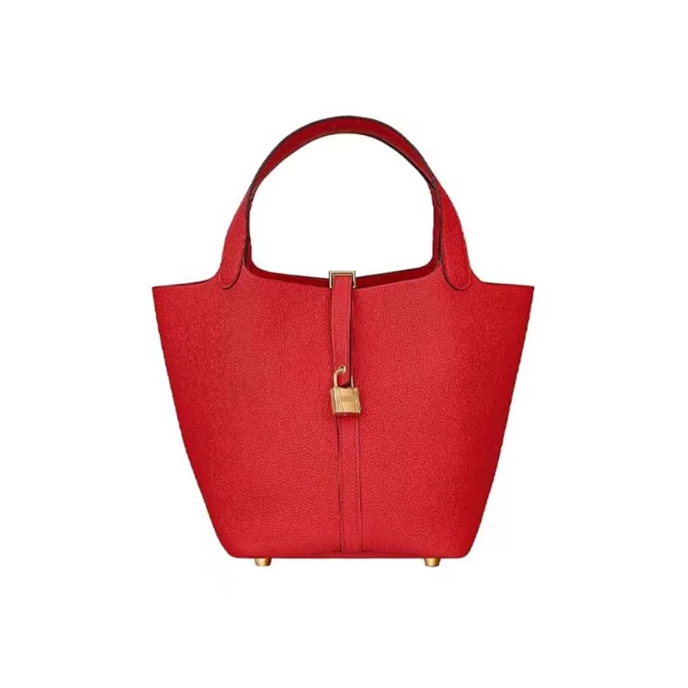 Hermes Picotin Lock 22cm in Clémence leather for Women in Red Hermes Picotin Lock 22cm in Clémence leather for Women in Red