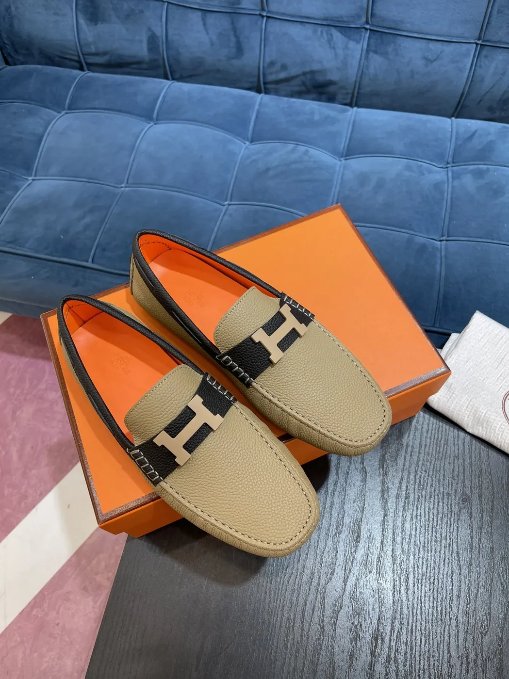 Hermes Irving Loafer Beige Hermes Irving Loafer Beige