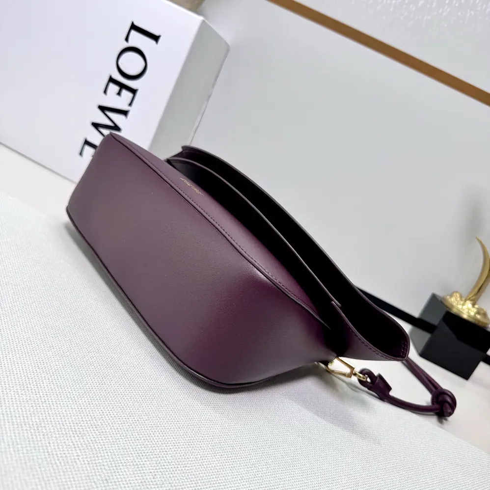 Loewe Medium Ola Bag in Smooth Calfskin for Women in Dark Burgundy Loewe Medium Ola Bag in Smooth Calfskin for Women in Dark Burgundy
