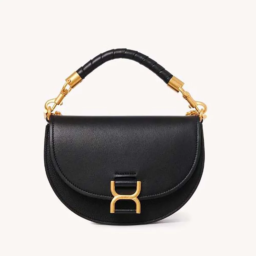 Chloé Marcie Chain Flap Bag for Women in Black Chloé Marcie Chain Flap Bag for Women in Black