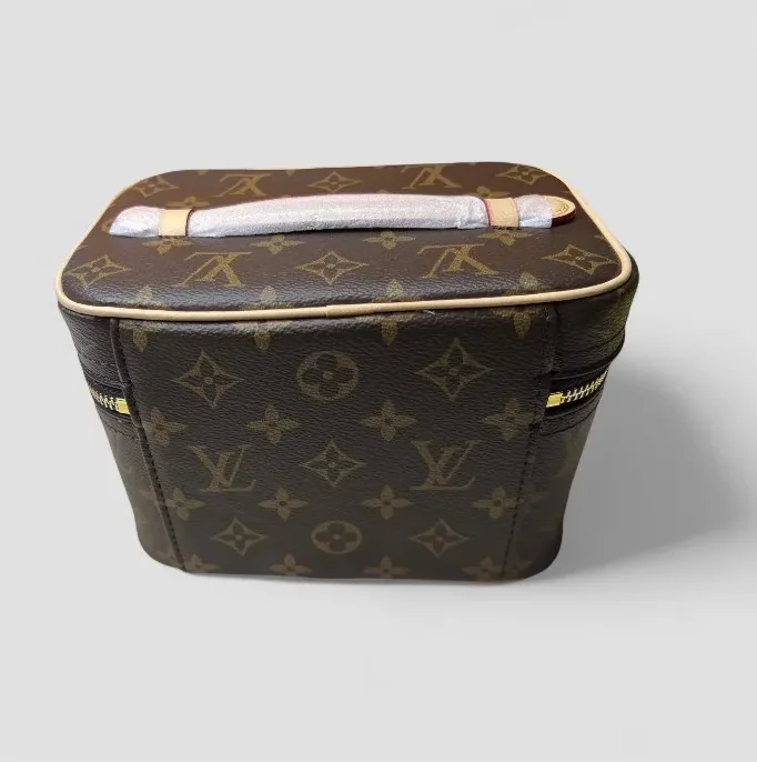 Louis Vuitton Nice Mini Vanity Case in Brown Monogram Gold Hardware Louis Vuitton Nice Mini Vanity Case in Brown Monogram Gold Hardware