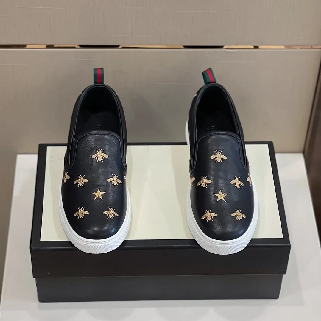 Gucci Slip-On Sneaker With Bees Black for Men Gucci Slip-On Sneaker With Bees Black for Men