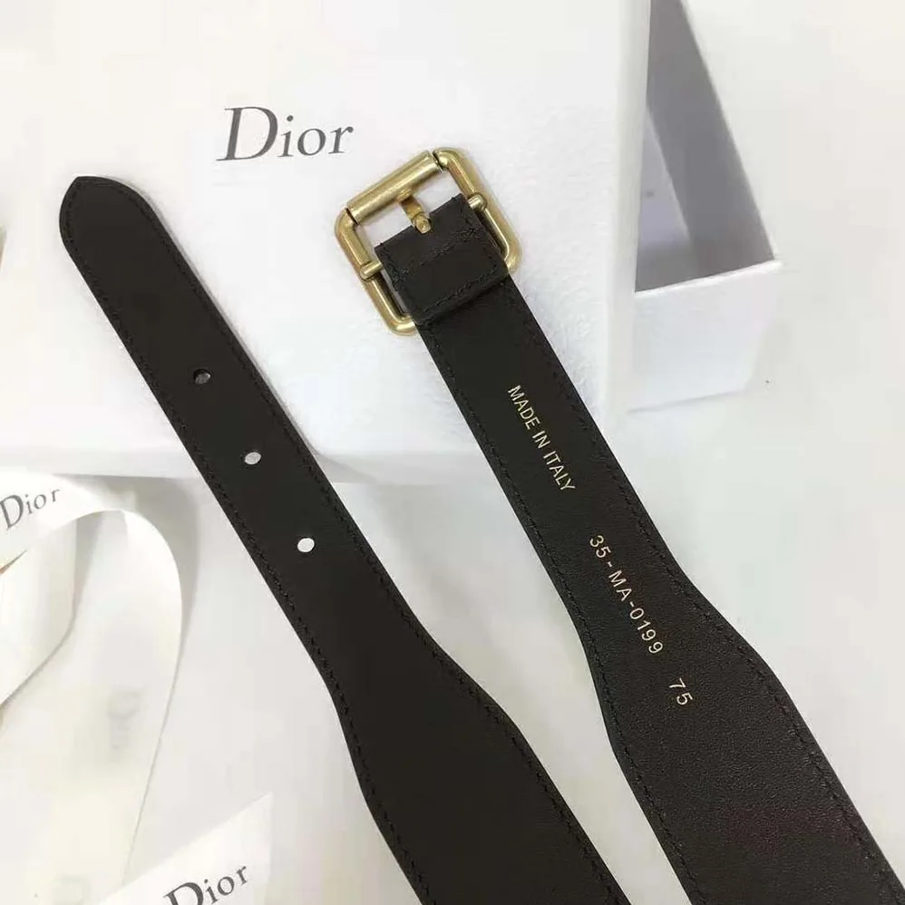 Dior Christian Dior Belt Blue and Cream Christian Dior Embroidered Canvas for Women Dior Christian Dior Belt Blue and Cream Christian Dior Embroidered Canvas for Women