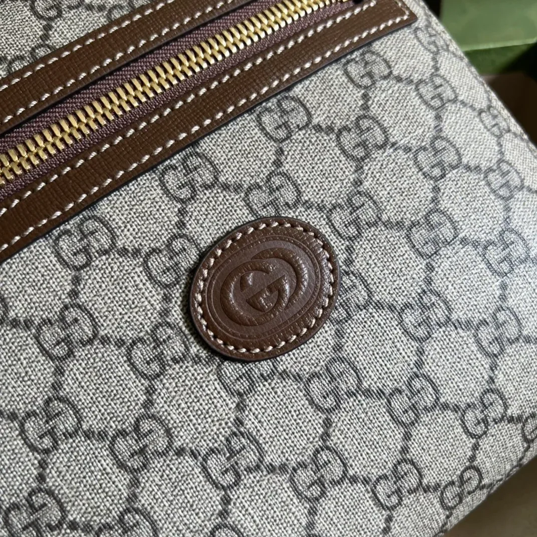 Gucci Supreme Messenger Bag Beige And Ebony GG Supreme Canvas /