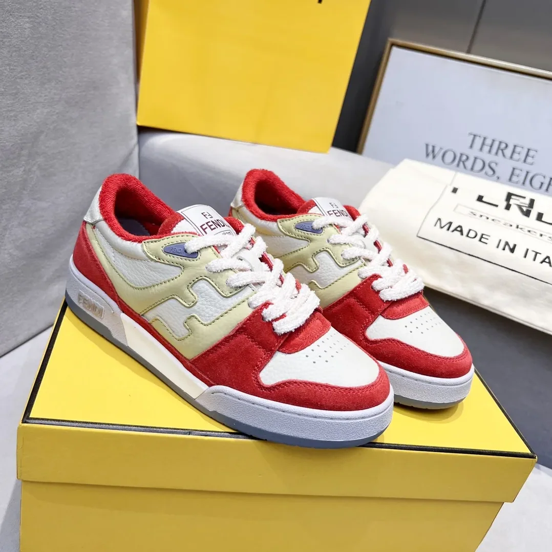 Fendi FD Match Low Tops Sneakers Red 7E1493AI1NF1H1D Fendi FD Match Low Tops Sneakers Red 7E1493AI1NF1H1D