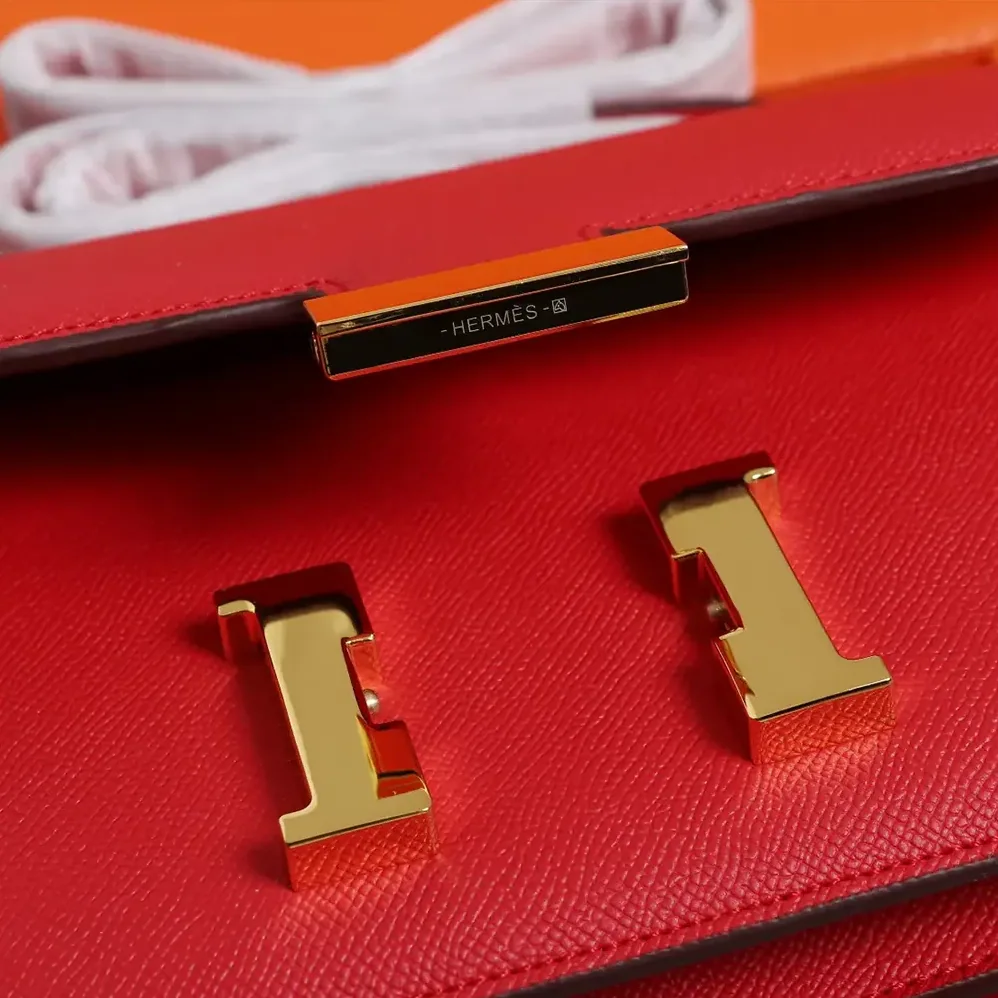 Hermes Constance 18 Bag Epsom Leather for Women in Red/Gold Hermes Constance 18 Bag Epsom Leather for Women in Red/Gold